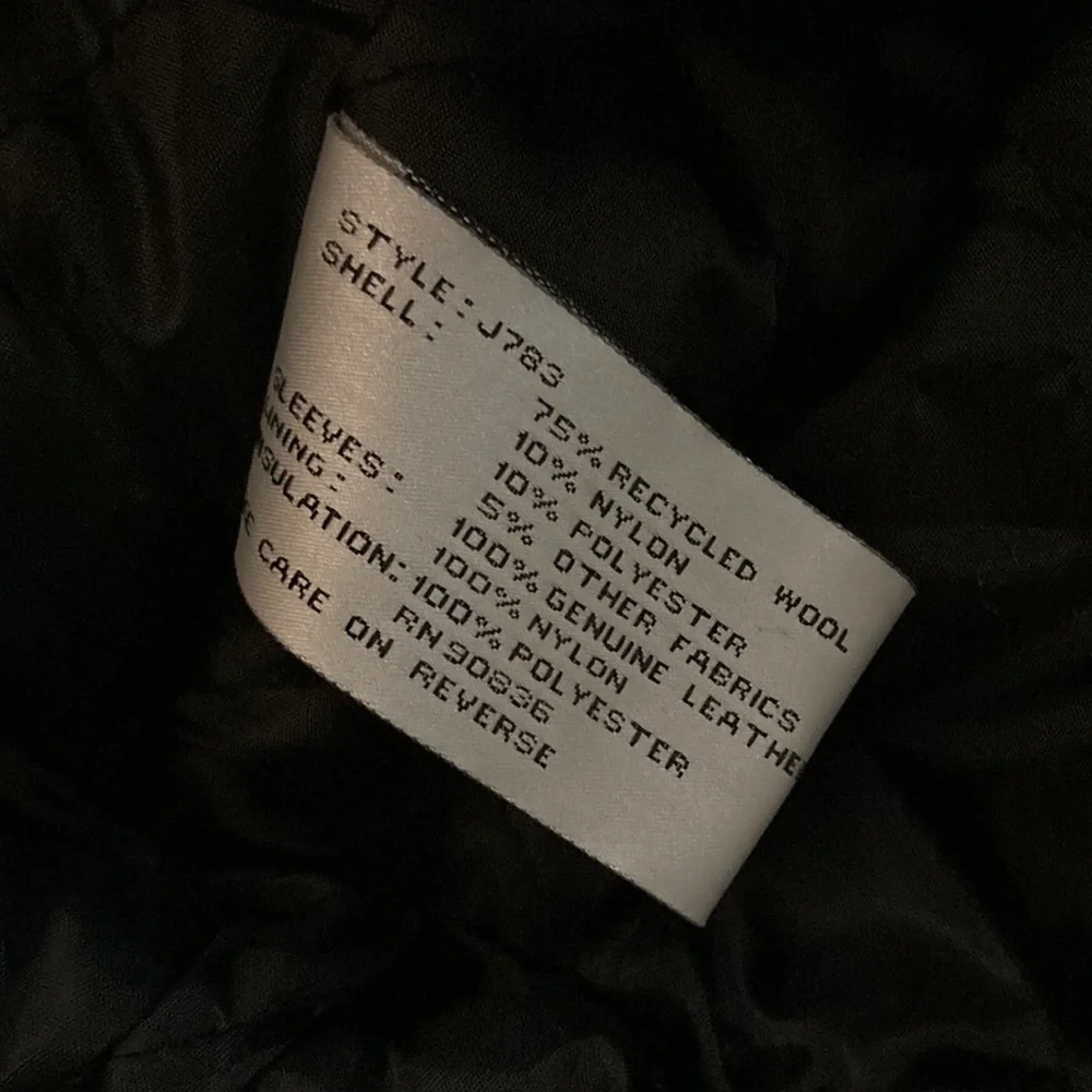 Velocity Tour bomber‎ jacket with leather sleeves size XL 56” chest. box M